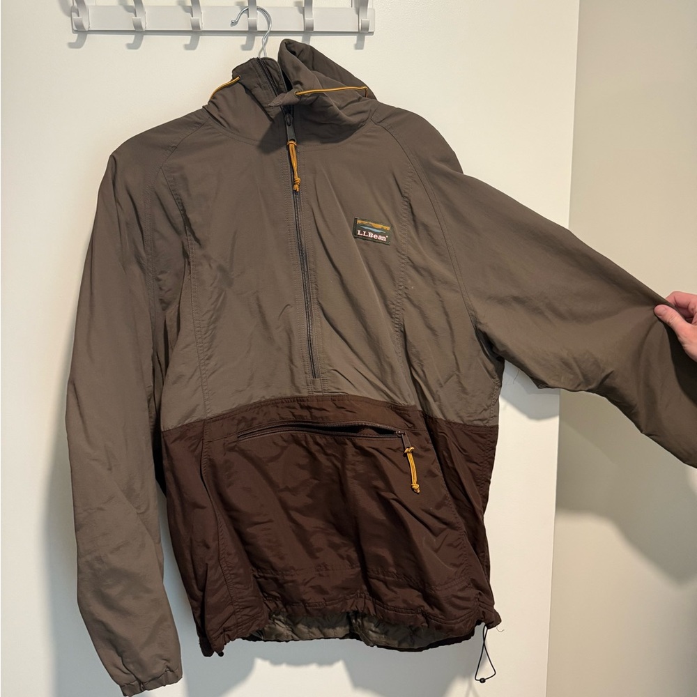 L.L. Bean Men's Two-Tone Brown Windbreaker